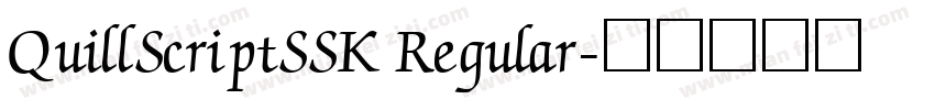QuillScriptSSK Regular字体转换